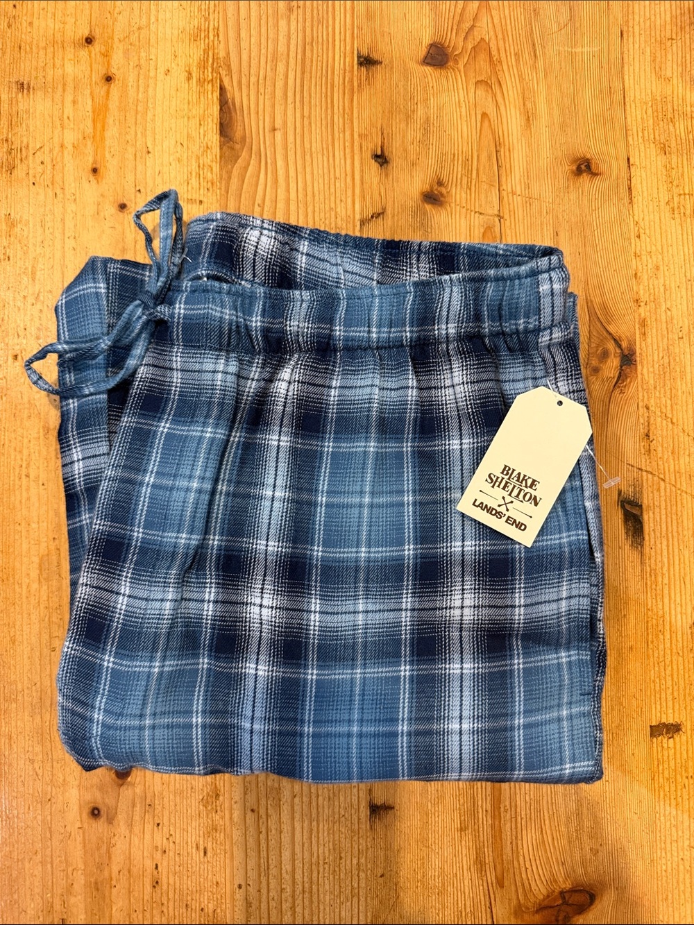 Men’s Flannel Blue Plaid Blake Shelton PJ’s